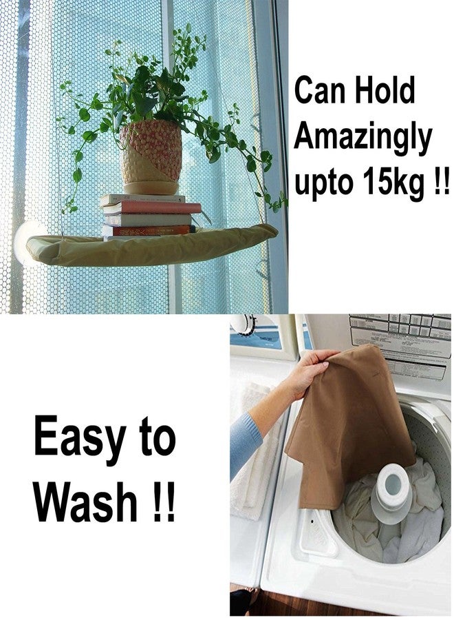 Sage Square Jumbo Size Cat Hanging Hammock Cum Cozy Mounted Basking Bed Cum Resting Sunny Seat for Cat/Kitten/Puppy - Image 5